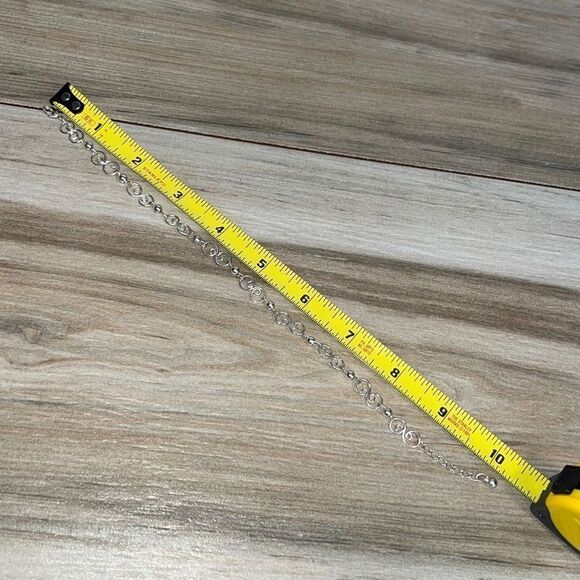 Vintage Silver Tone Custom Figure 8 Link Wire Anklet/ Bracelet - Picture 6 of 6